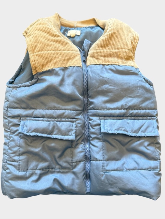 Tahari Other - Tahari Kids Light Blue & Tan Puffer Vest - Lightweight Layering, 2T